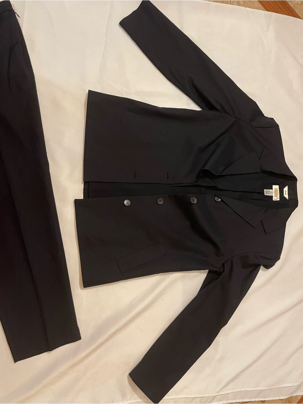 Talbots blazer and pants suit set these are classic navy blue and stretch